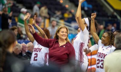 Troy Basketball Team Celebrates Victory Pensacola