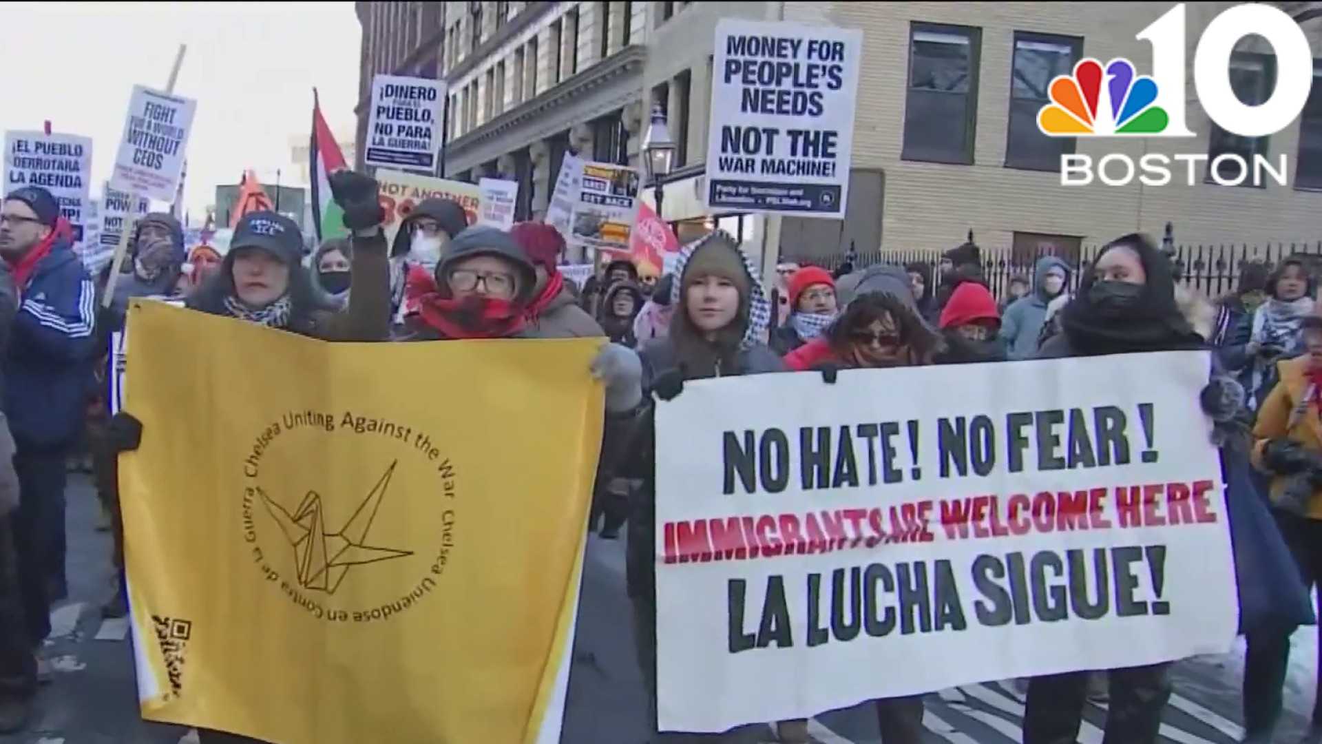 Trump Immigration Crackdown Boston Protest