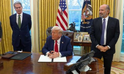 Trump Signing Executive Order In Oval Office