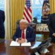 Trump Signing Executive Order In Oval Office