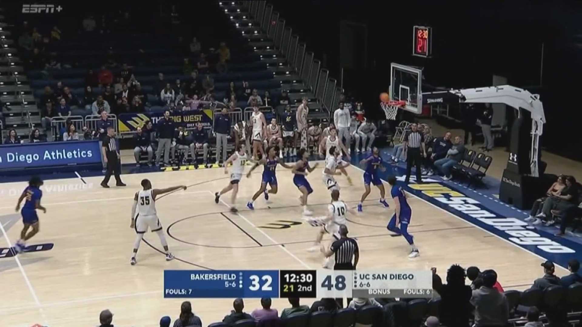 Uc San Diego Tritons Basketball Game Action