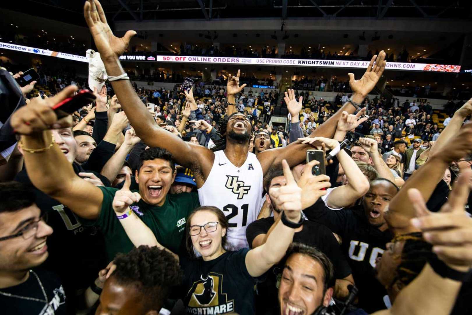 Ucf Knights Basketball Victory Celebration