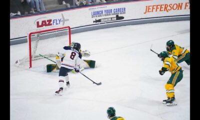 Uconn Hockey Player Joey Muldowney Hat Trick