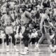 Ucsb Basketball Players Celebrating During A Game