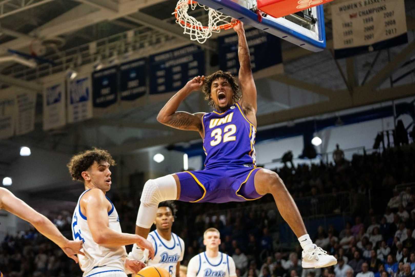 Uni Men's Basketball Vs. Bradley Game Action