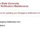 University Of Washington Notification System Update