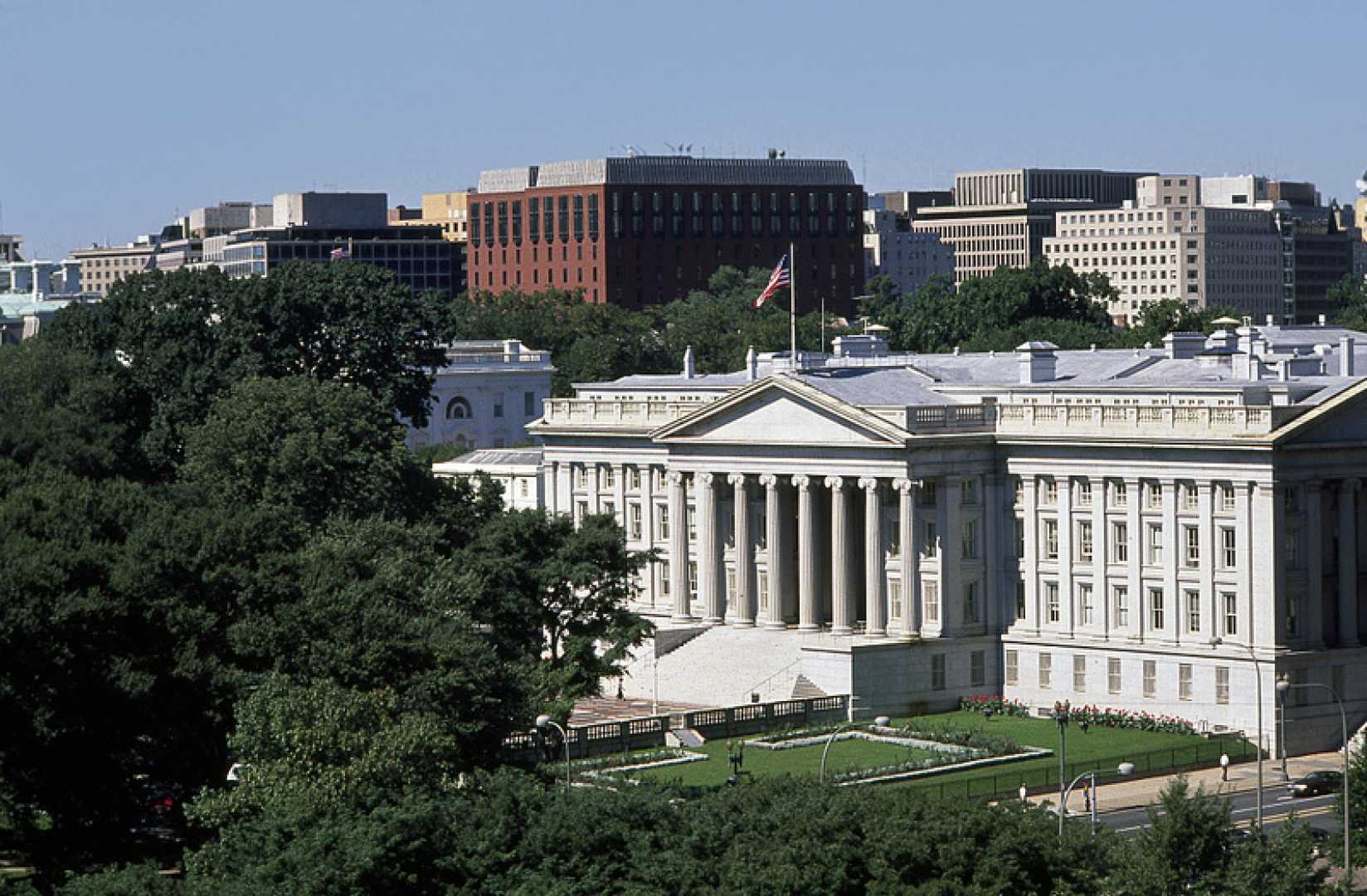 Us Treasury Building In Washington Dc