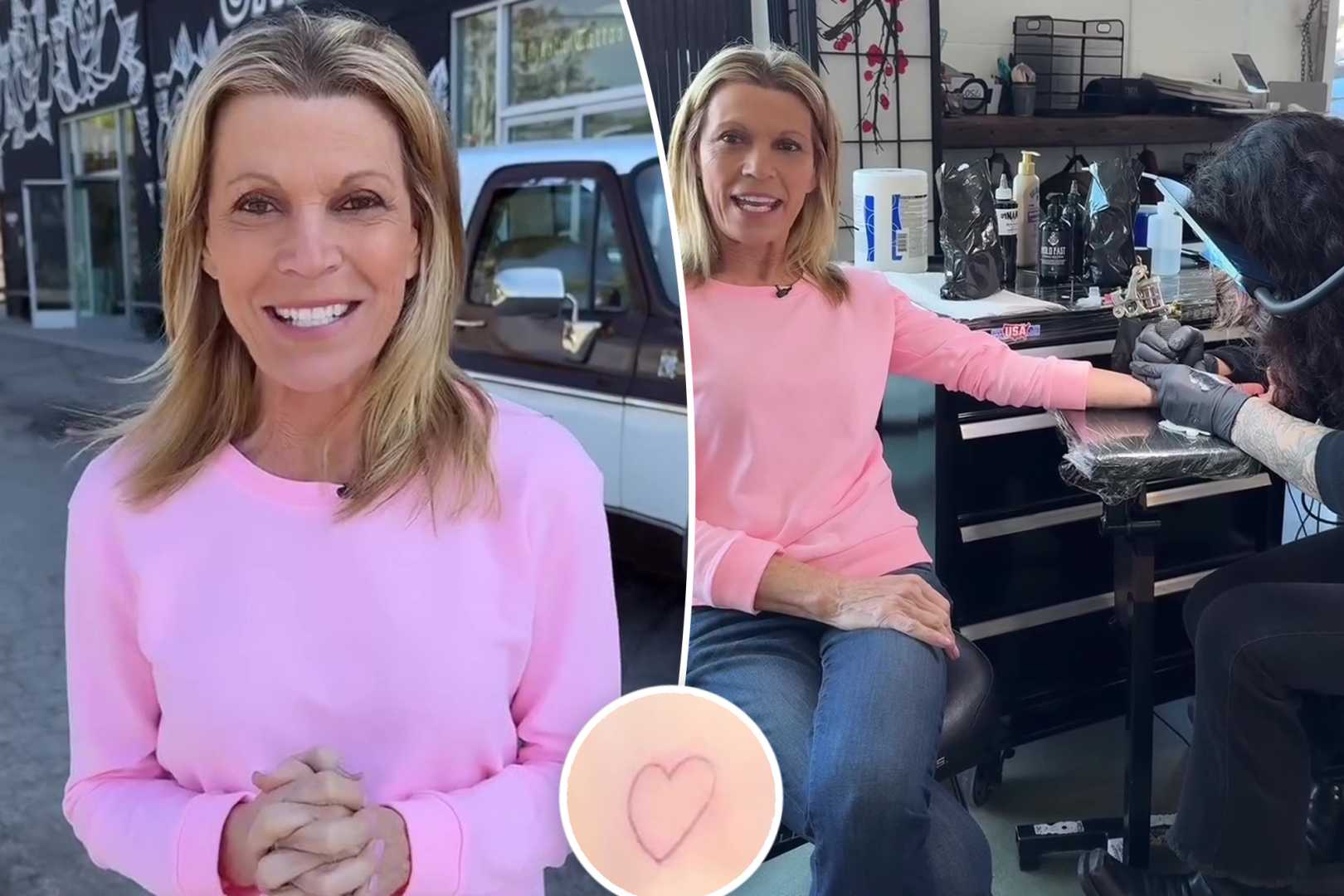 Vanna White Getting Tattoo From Daughter Gigi Santo Pietro