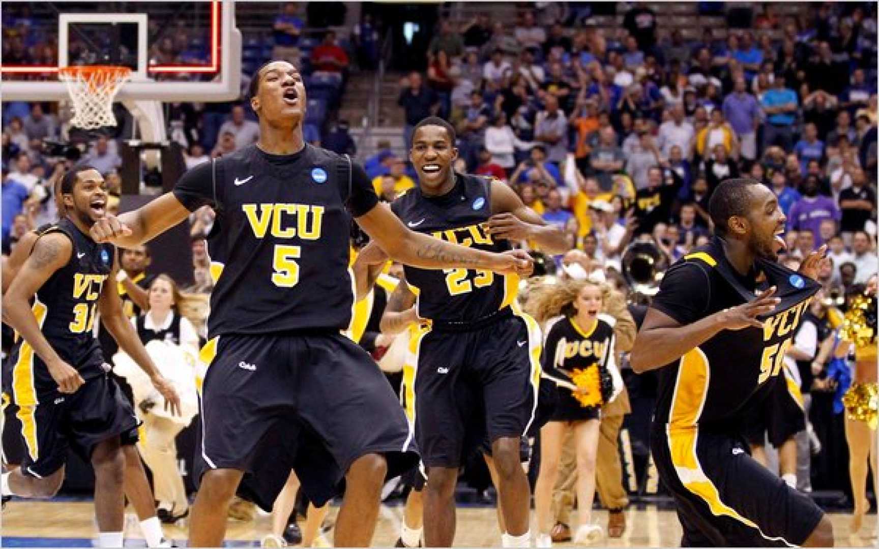 Vcu Basketball Team Celebrating Victory