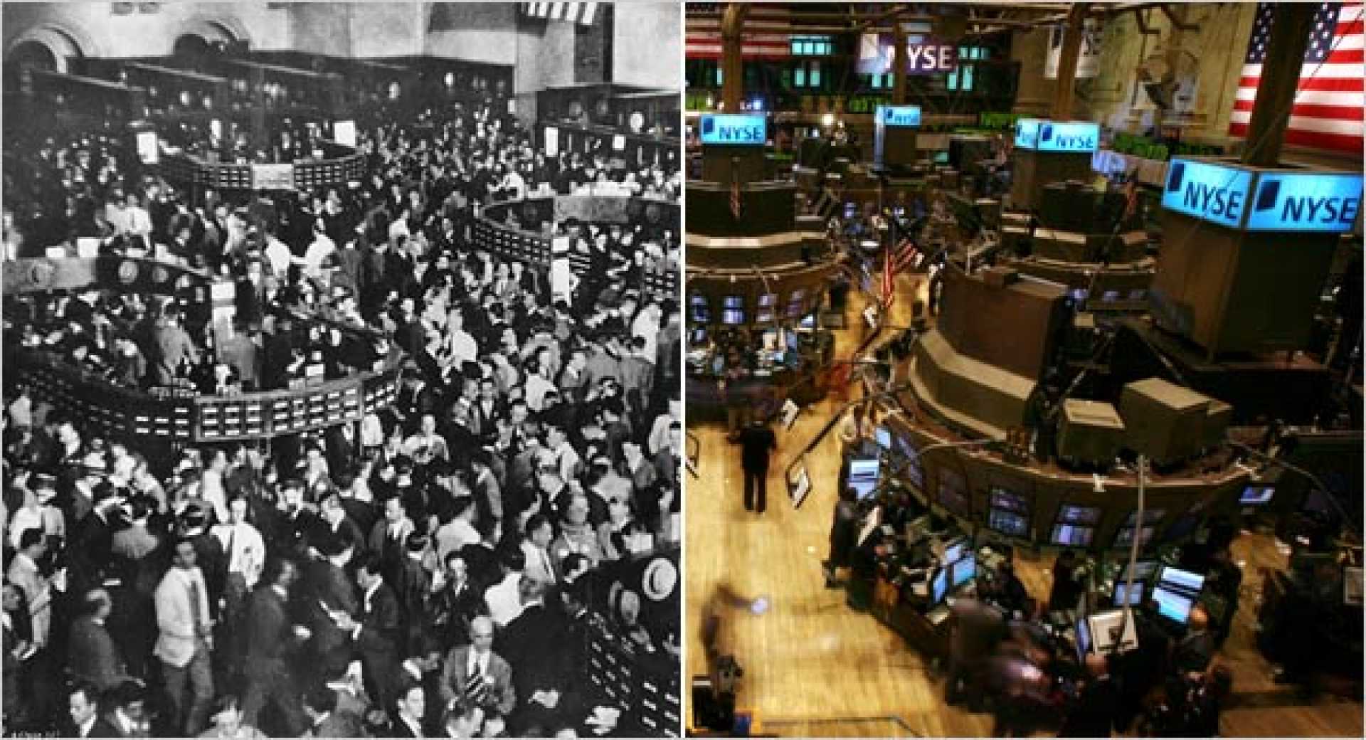 Wall Street Trading Floor Busy