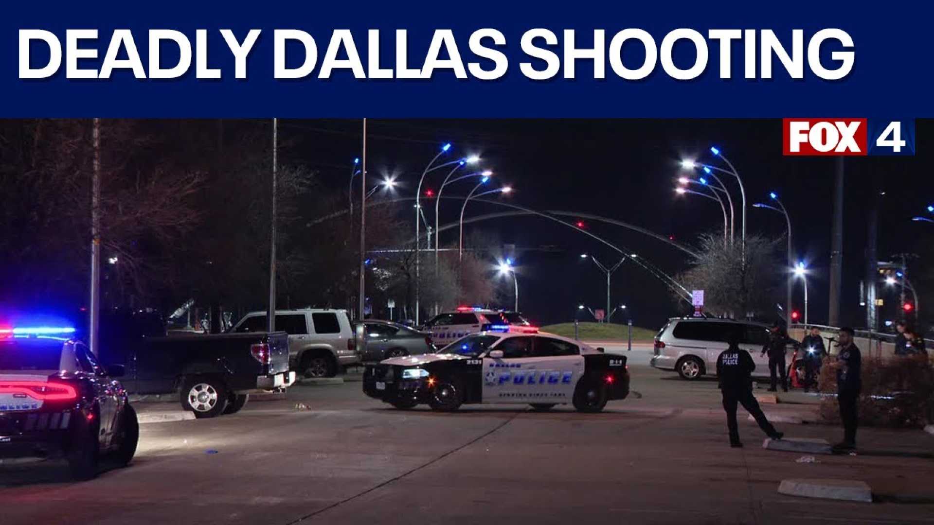 West Dallas Shooting Scene Late Night