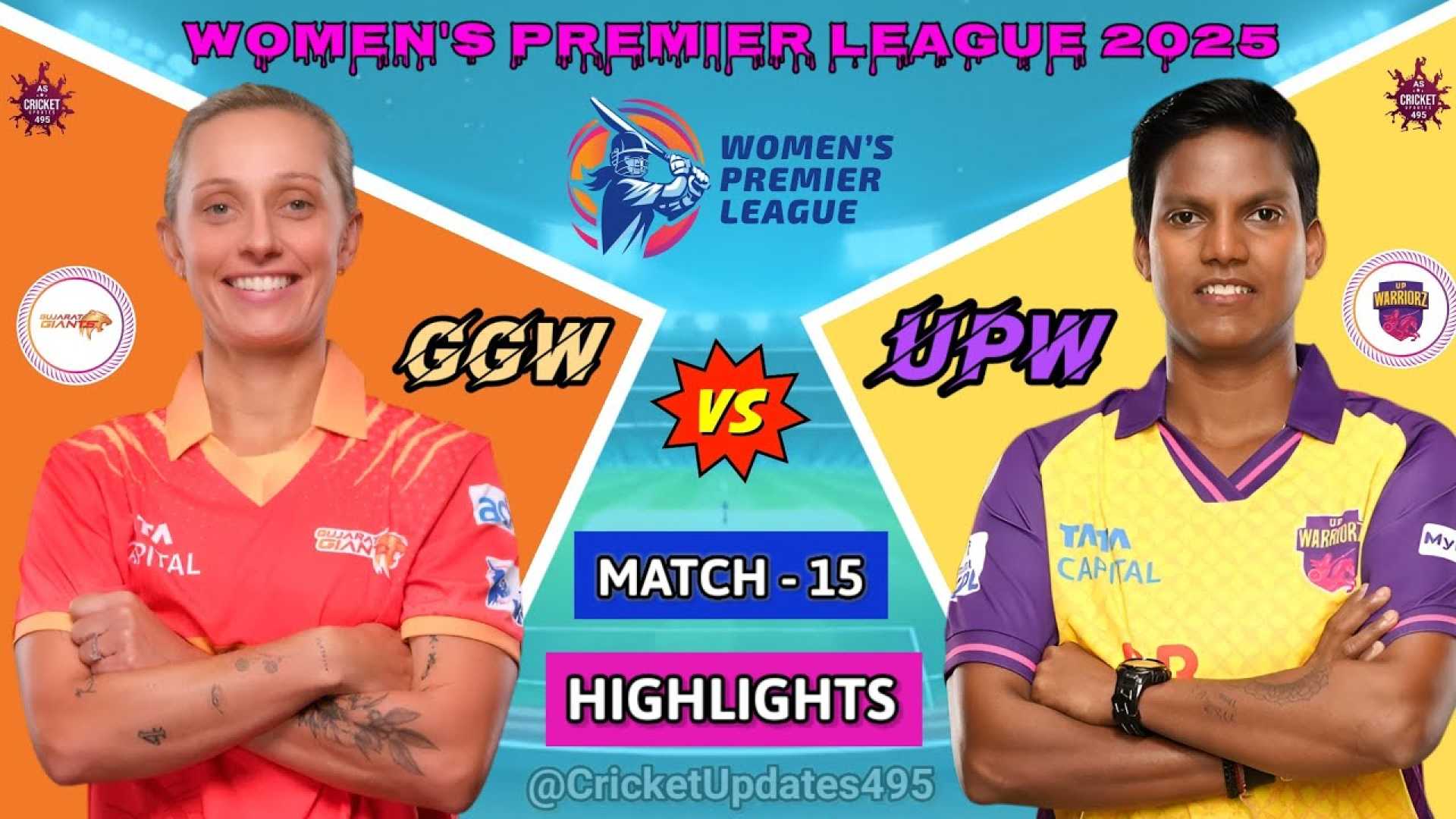 Women's Cricket Match Gujarat Giants Up Warriorz Highlights