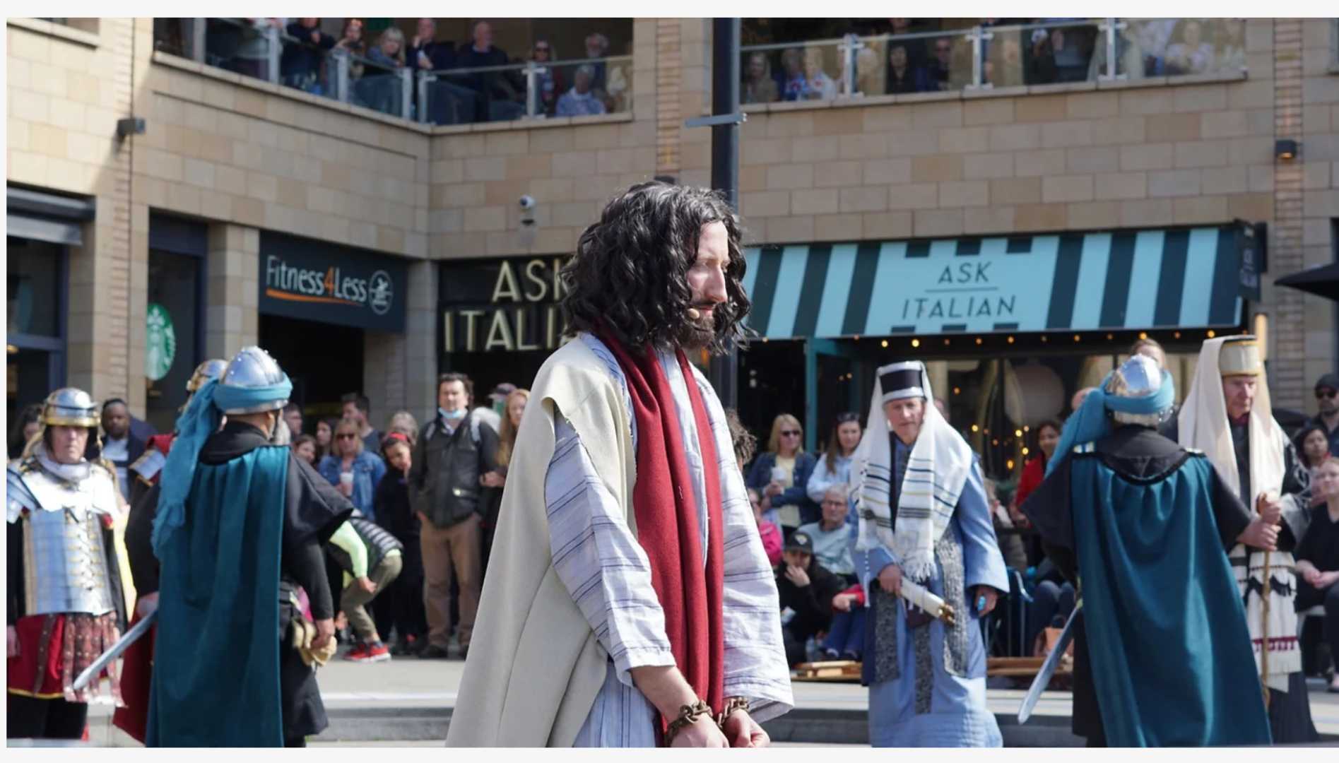 Worcester Passion Play Performance In Cathedral Square