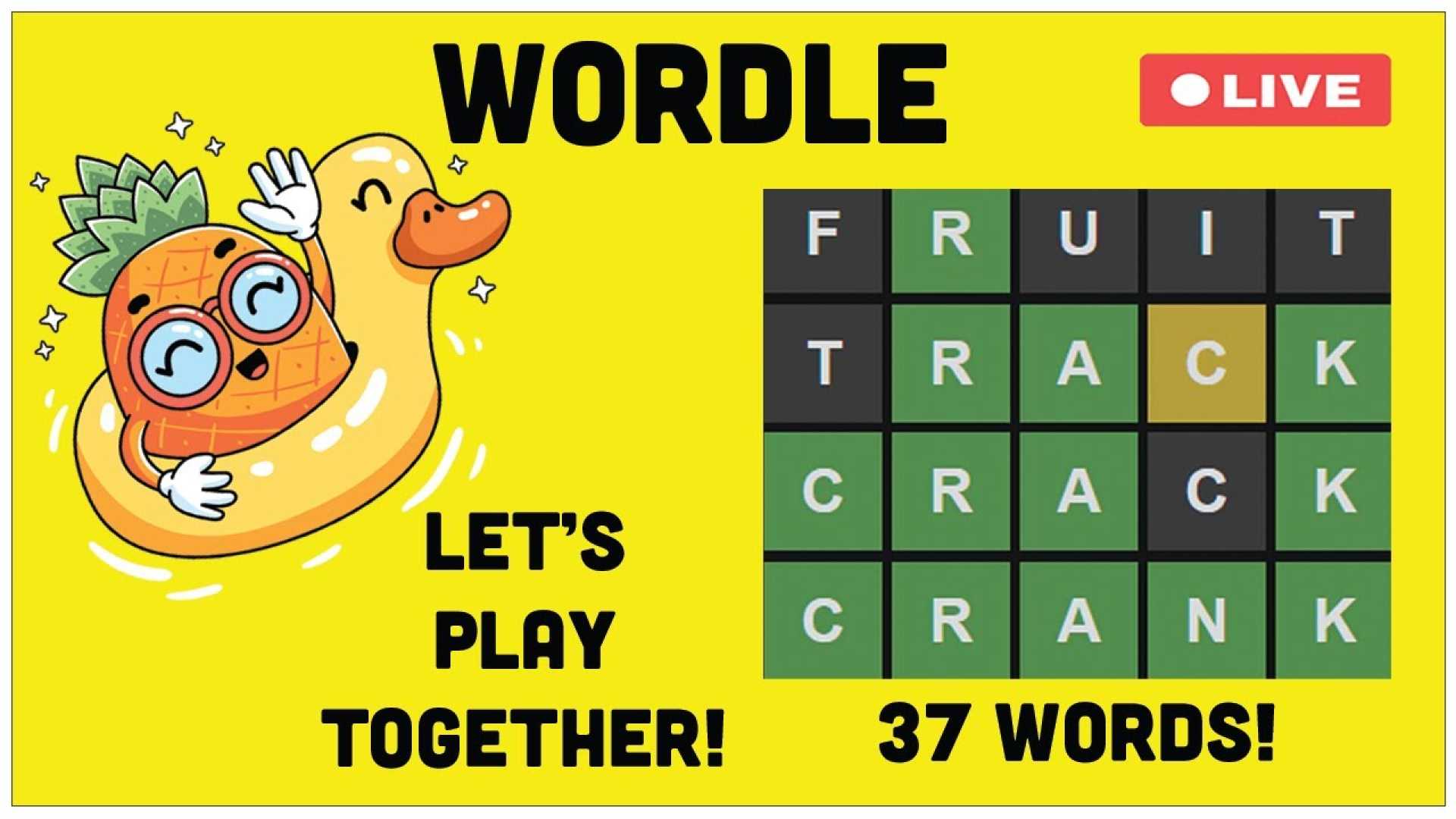 Wordle Game With Fruit Theme