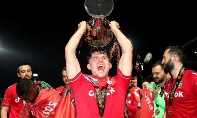 Wrexham Football Team Celebrating Victory