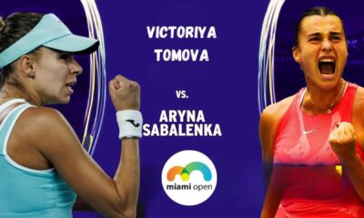 Wta Miami Open Tennis Match Aryna Sabalenka Viktoriya Tomova