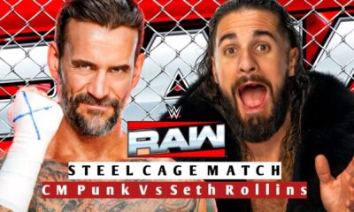 Wwe Cm Punk Seth Rollins Steel Cage Match