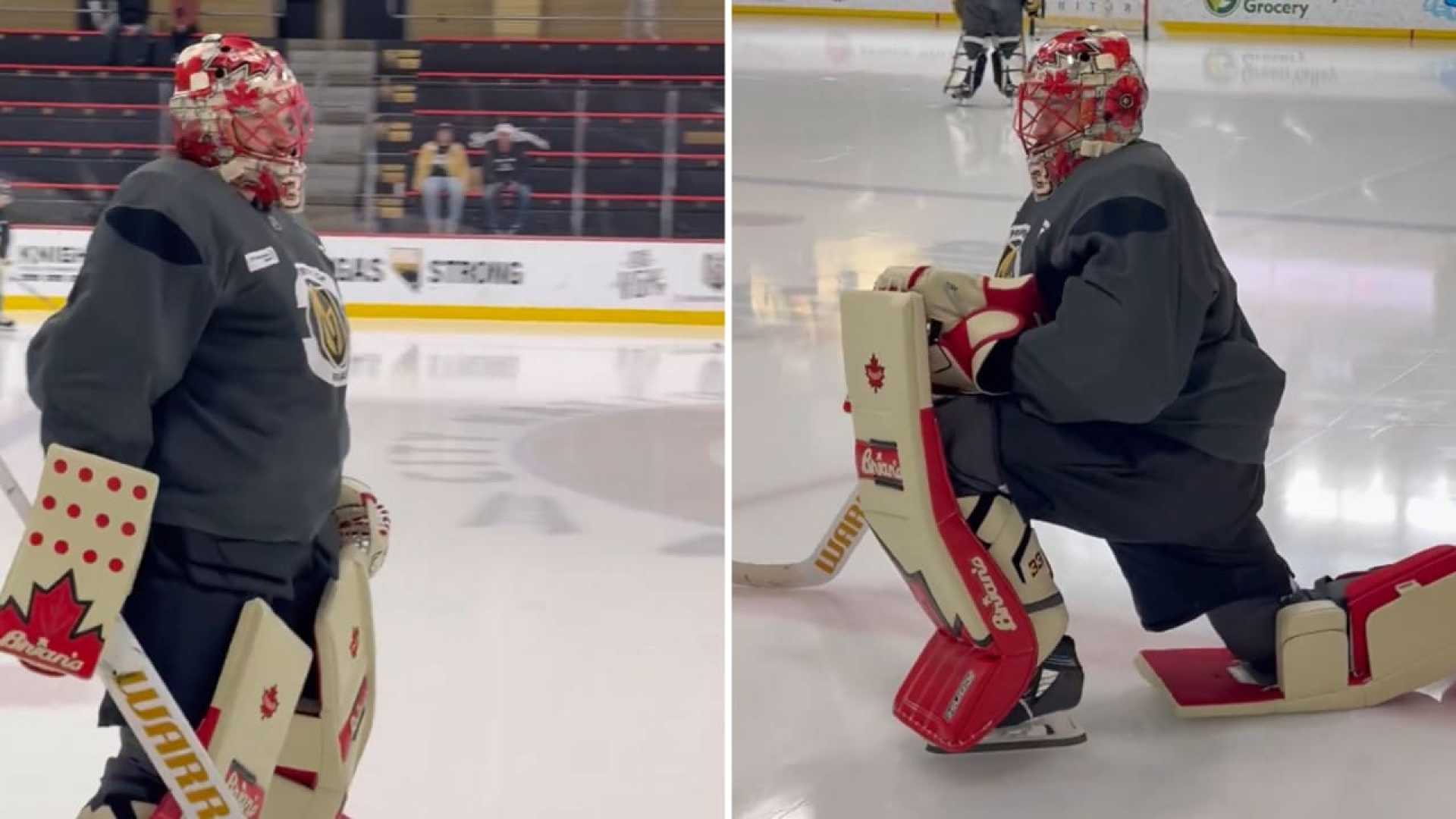 Adin Hill Practice Nhl Playoffs