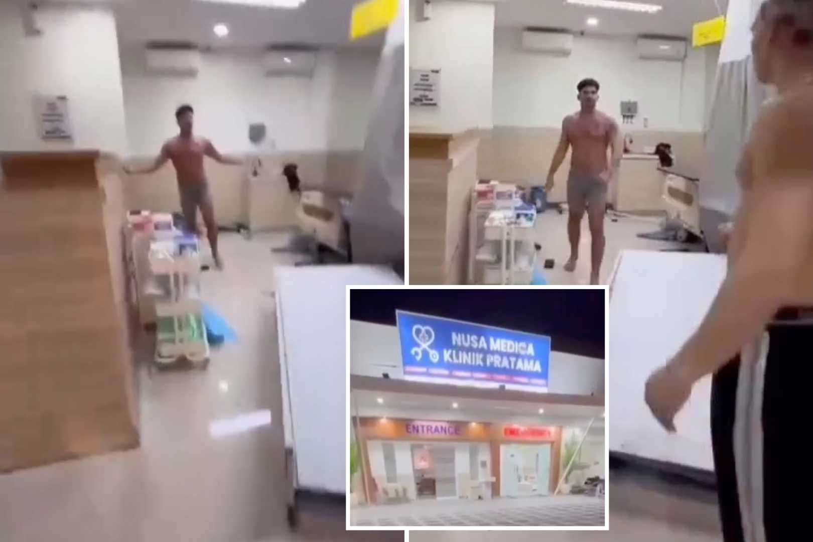 American Man Rampage Bali Medical Clinic