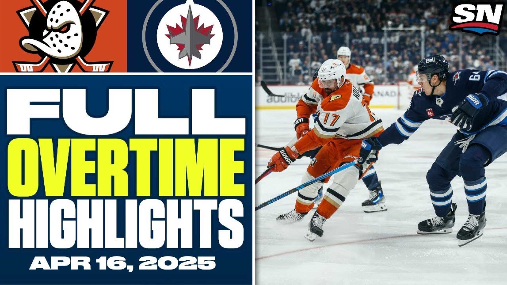 Anaheim Ducks Vs Winnipeg Jets Hockey Game