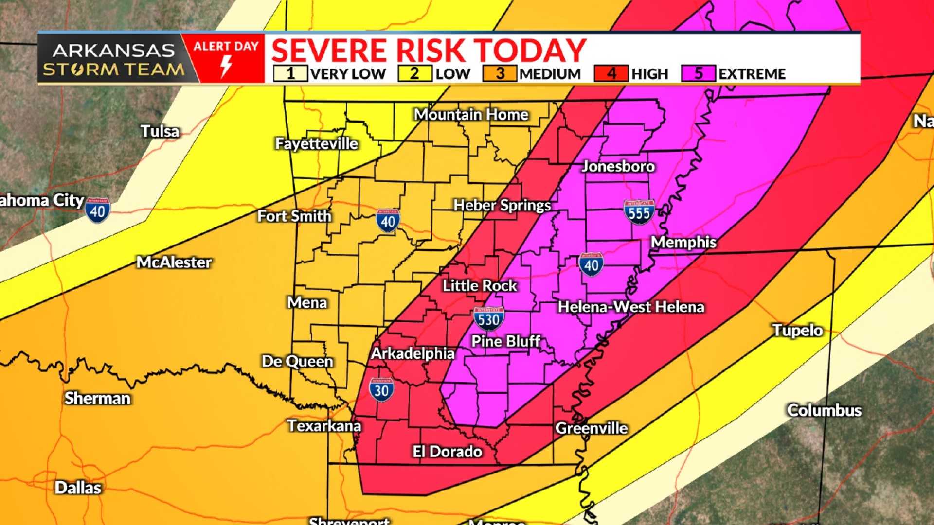 Arkansas Severe Weather Forecast