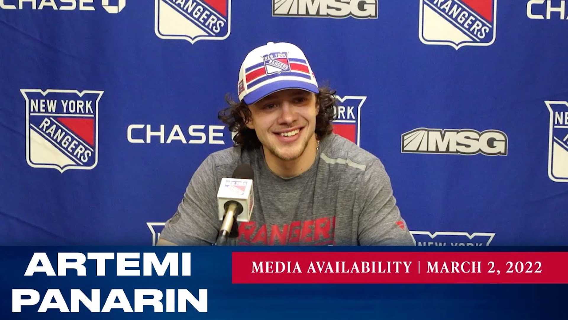 Artemi Panarin New York Rangers Press Conference