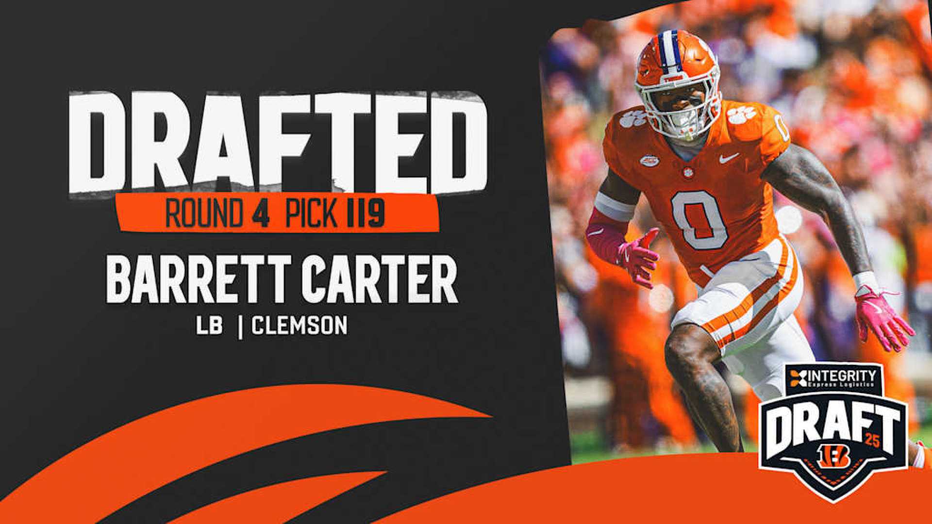 Cincinnati Bengals Linebacker Barrett Carter Clemson
