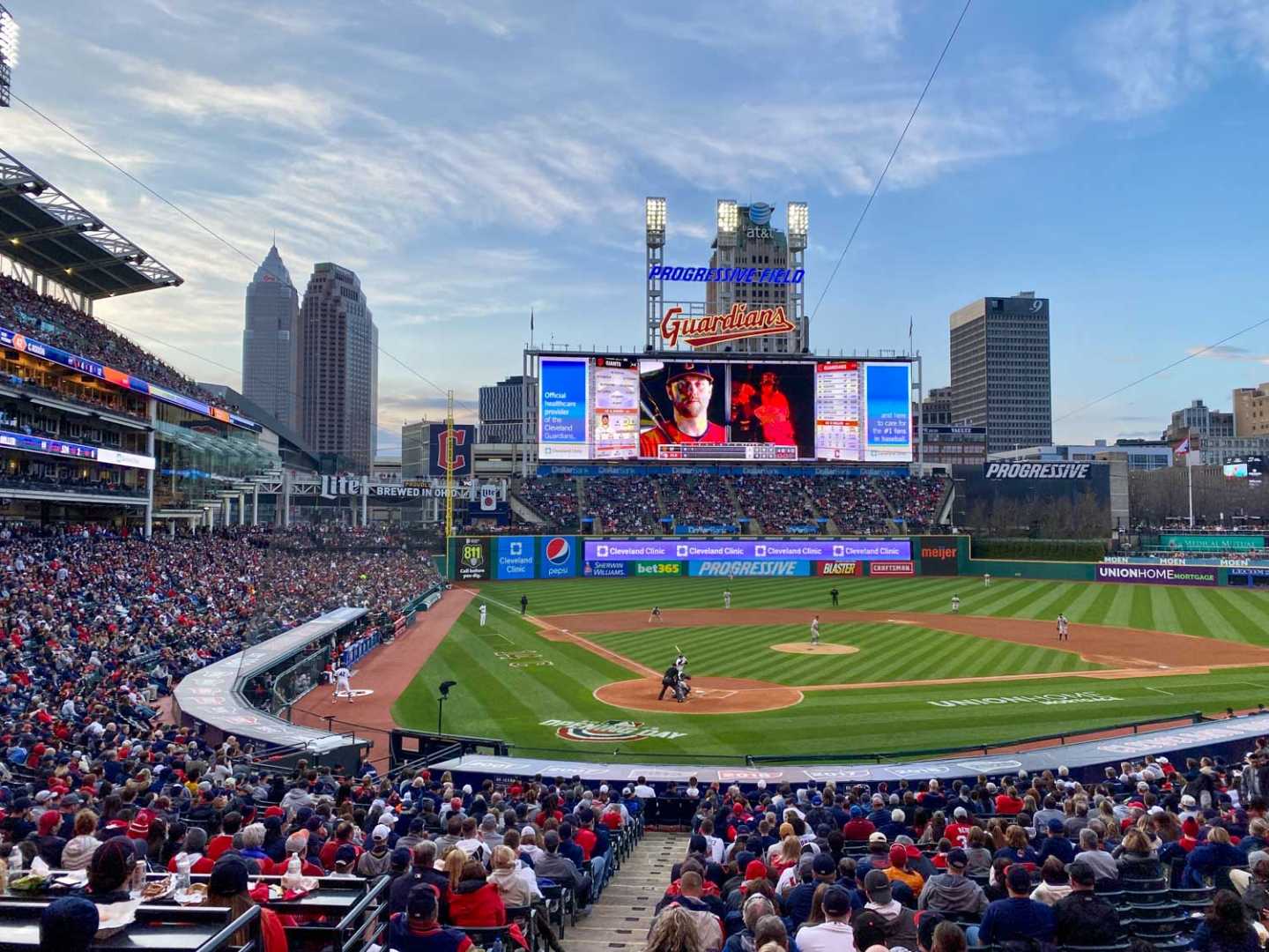 Cleveland Guardians Baseball Game Progressive Field