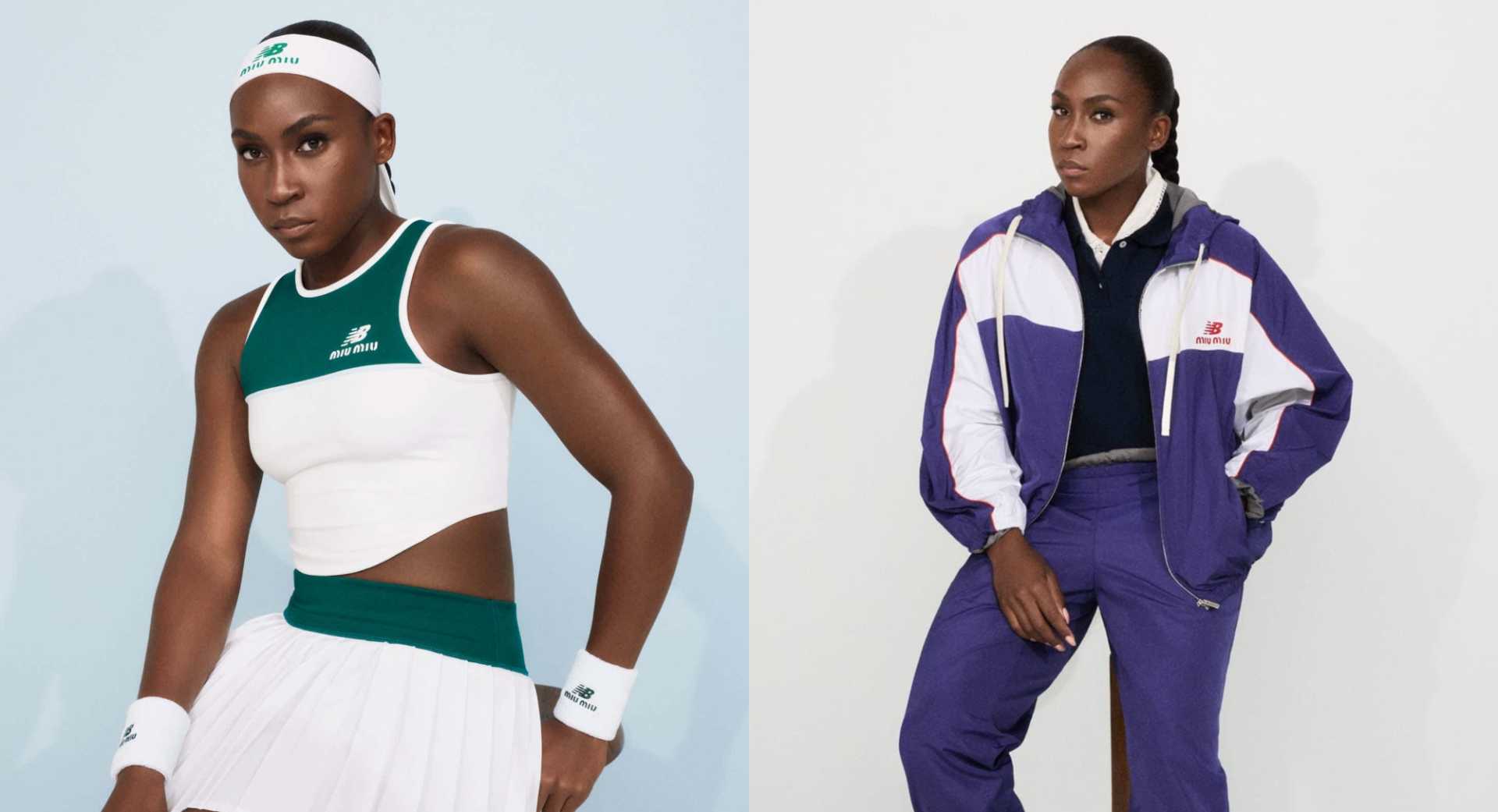 Coco Gauff Tennis Fashion Collection New Balance Miu Miu