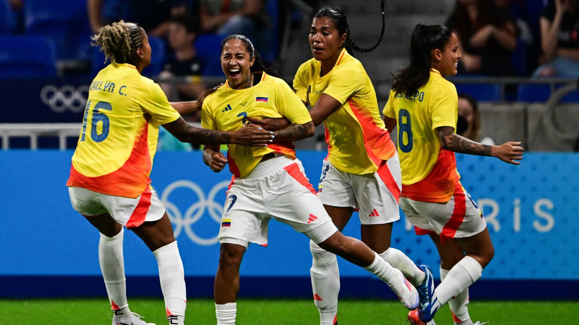 Colombian Soccer Players In Action