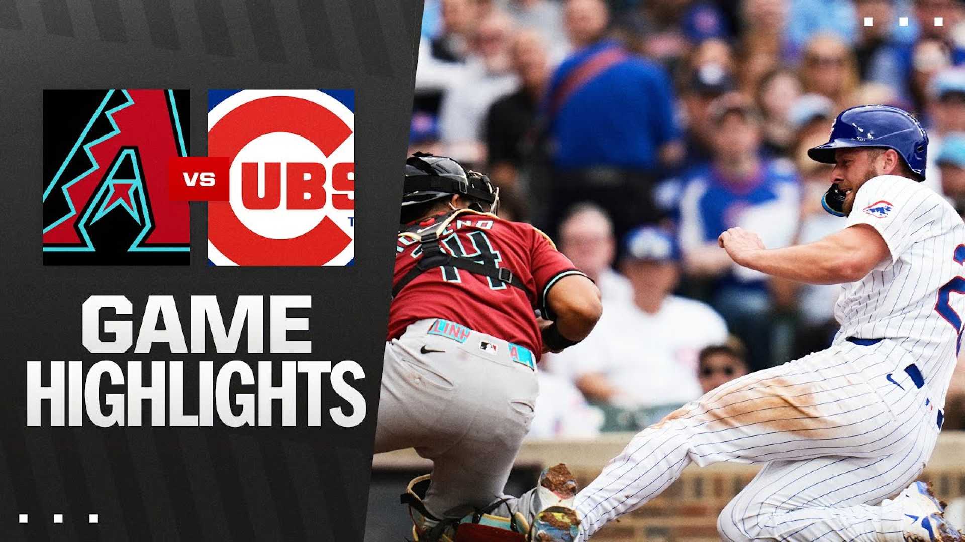 Cubs Diamondbacks Baseball Game Highlights