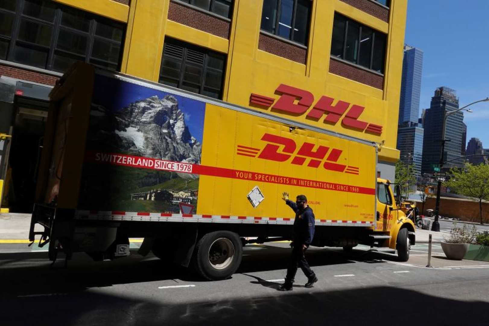 Dhl Delivery Truck At Customs Facility