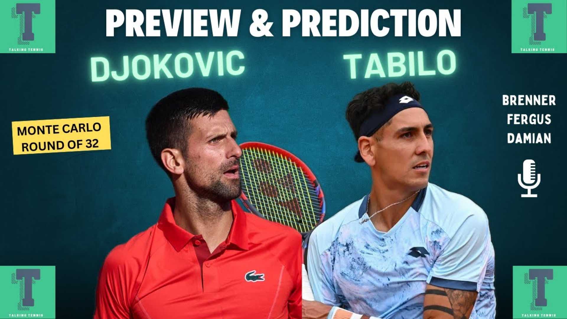 Djokovic Tabilo Monte Carlo Masters Tennis