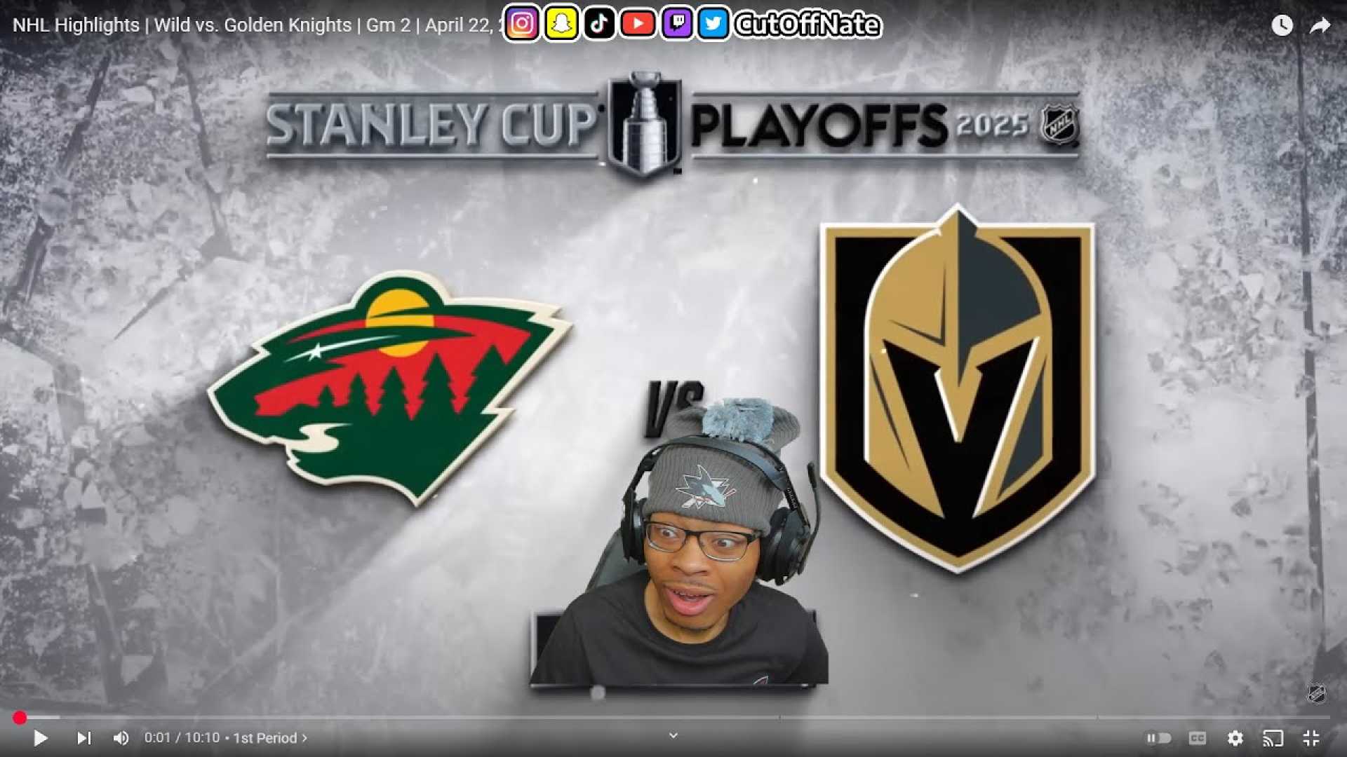 Golden Knights Vs Wild Nhl Playoff Game