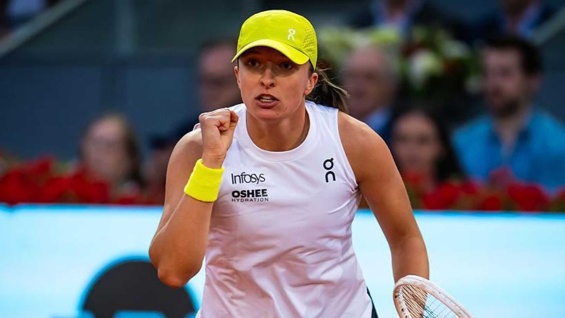 Iga Swiatek Tennis Match At Madrid Open