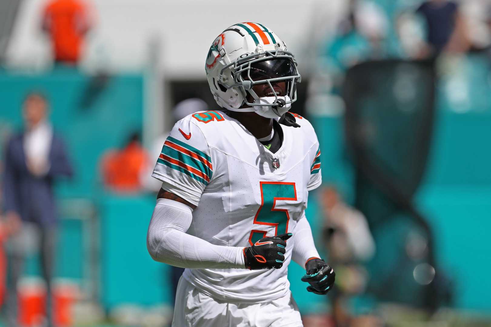 Jalen Ramsey Miami Dolphins Action Shot