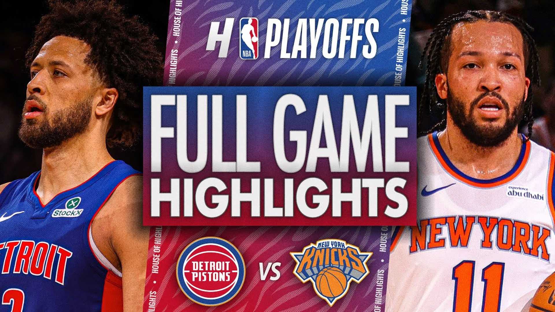 Knicks Pistons Nba Playoff Highlights