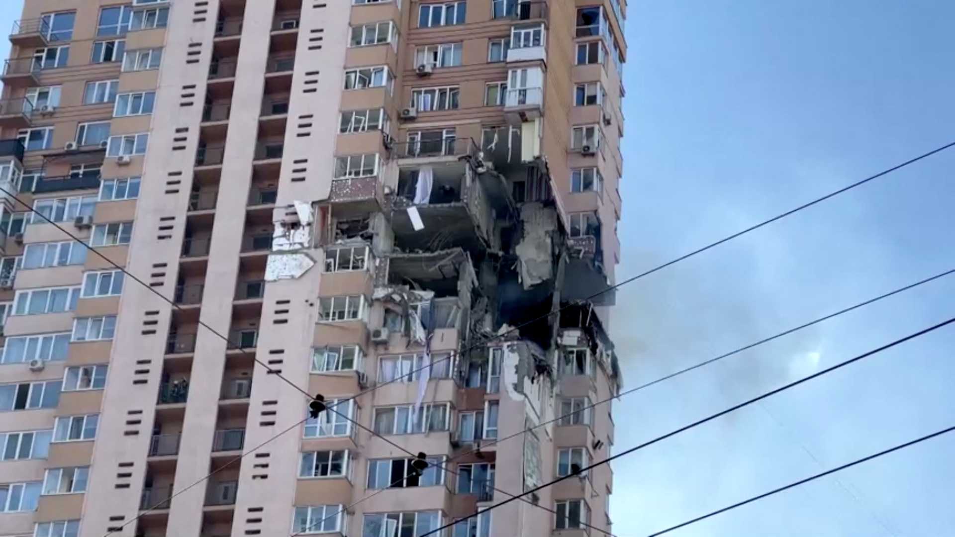 Kyiv Apartment Building Attack Aftermath