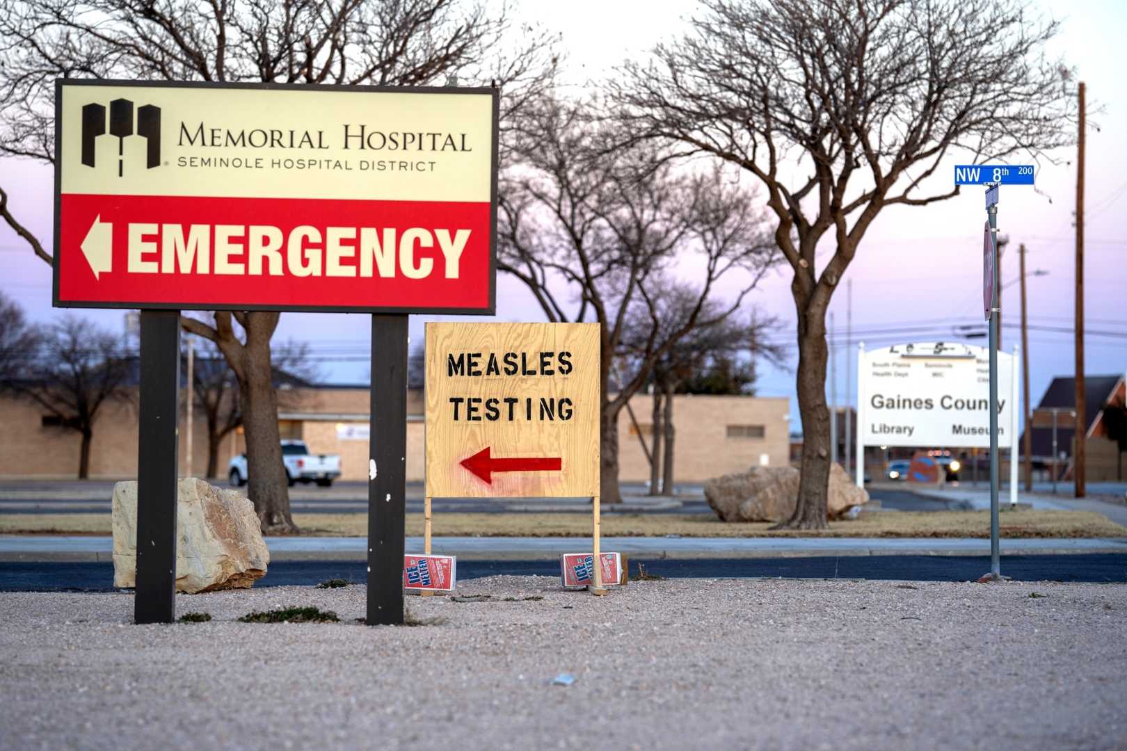 Measles Outbreak Testing Sign Texas