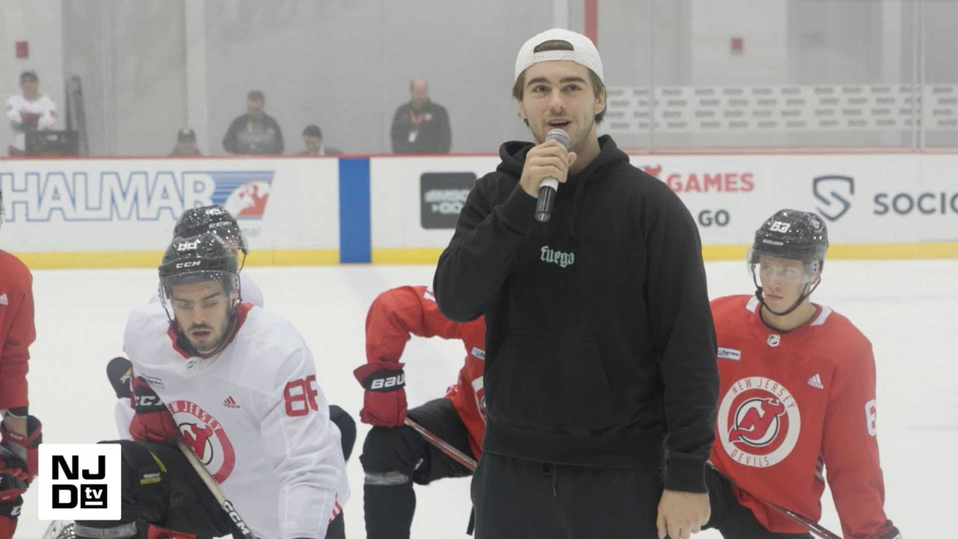 New Jersey Devils Hockey Team Practice Session