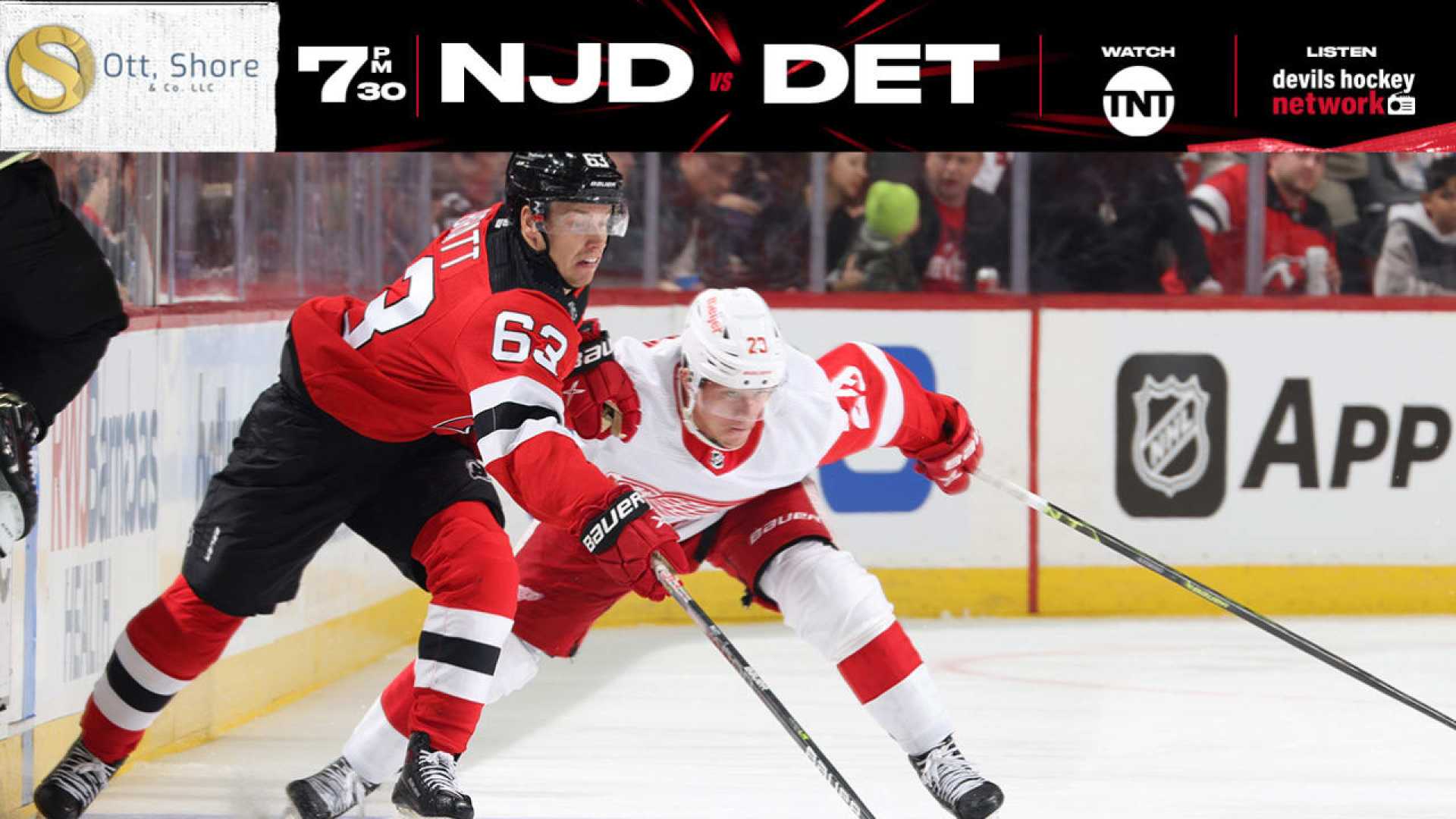 New Jersey Devils Vs. Detroit Red Wings Hockey Game