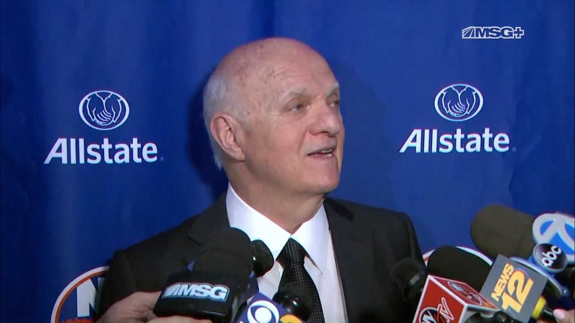 New York Islanders Press Conference Lou Lamoriello
