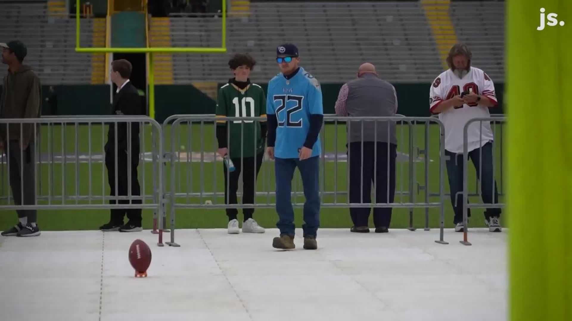 Nfl Draft Fans Kicking Field Goals