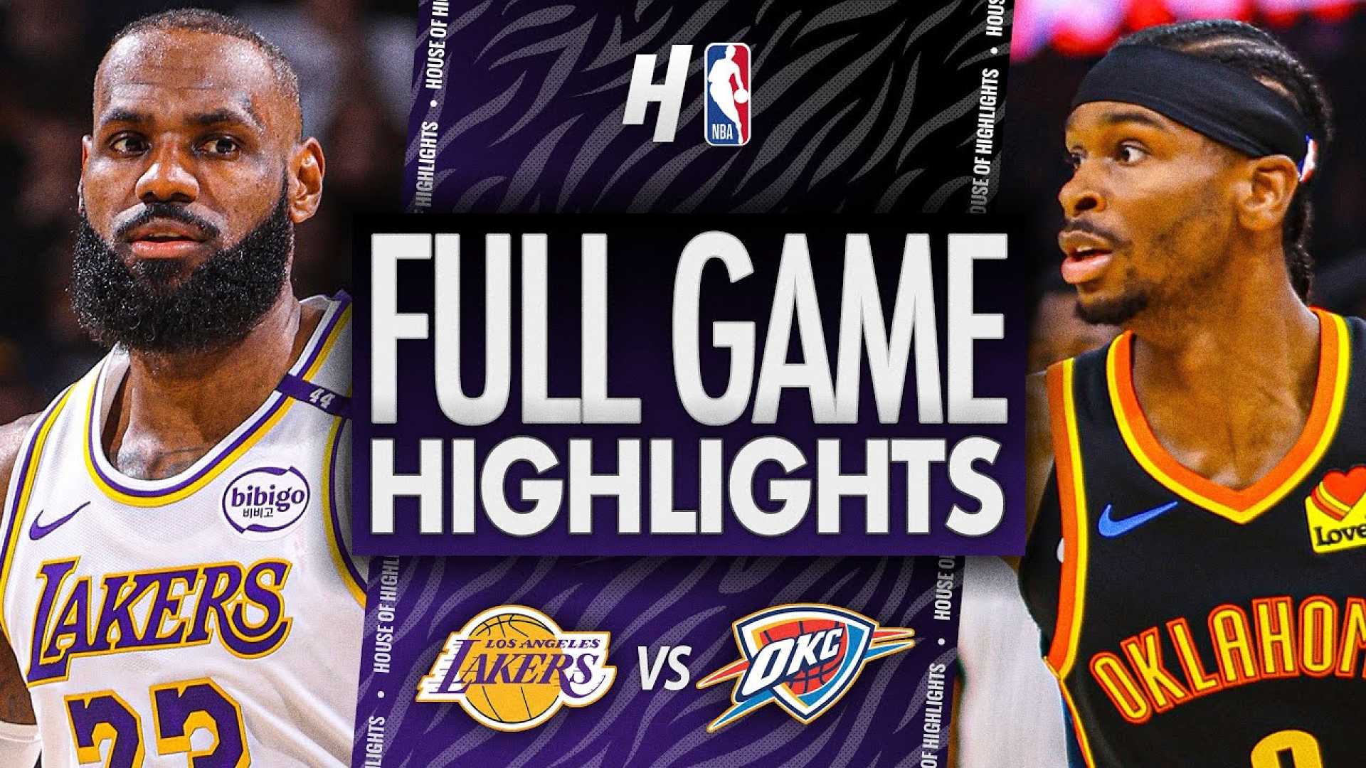 Oklahoma City Thunder Vs Los Angeles Lakers Game