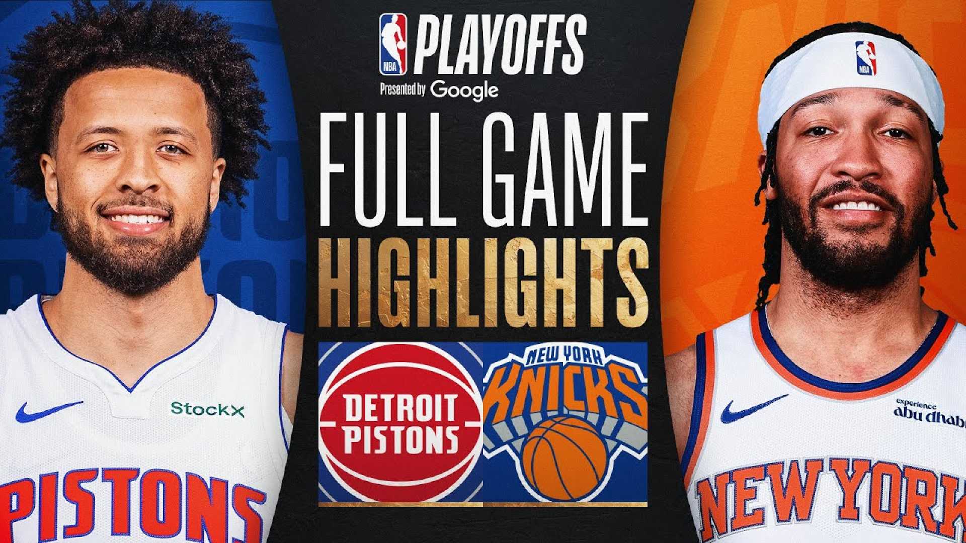 Pistons Knicks Playoff Game Highlights