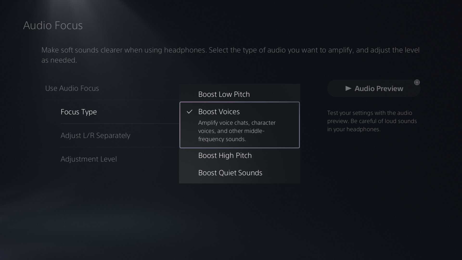 Ps5 Audio Focus Update Features