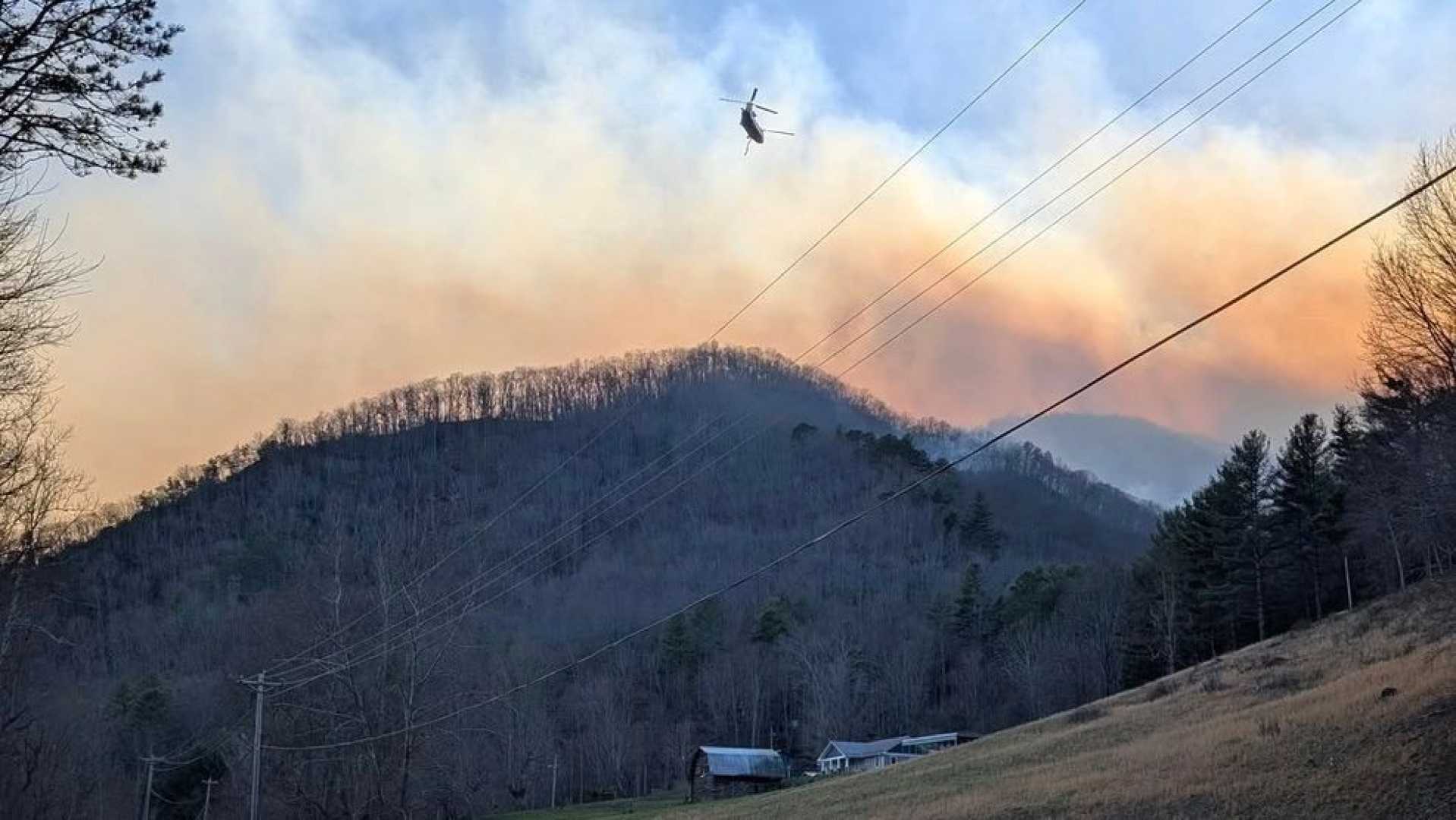 Rattlesnake Branch Wildfire Smoke Swain County