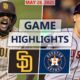 San Diego Padres Vs Houston Astros Baseball