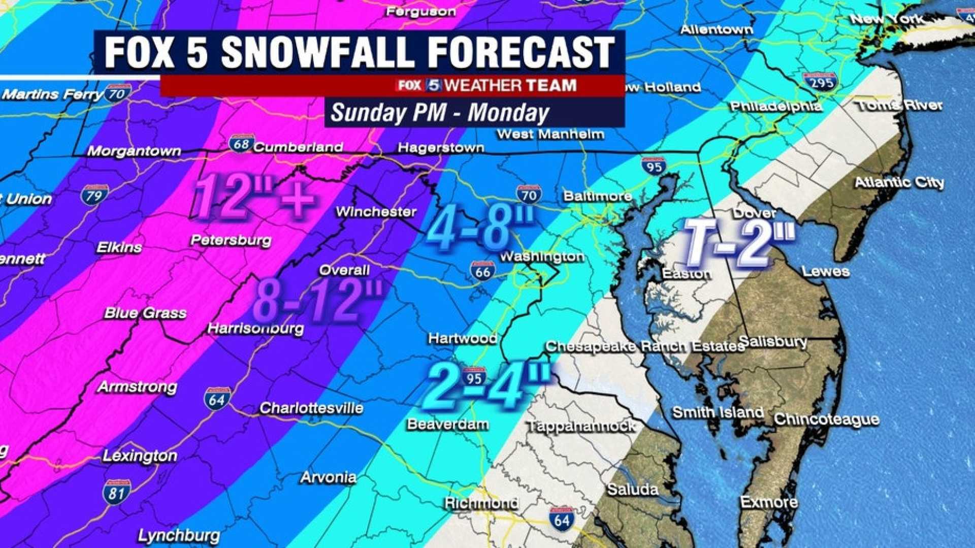 Storms And Snow Forecast East Coast