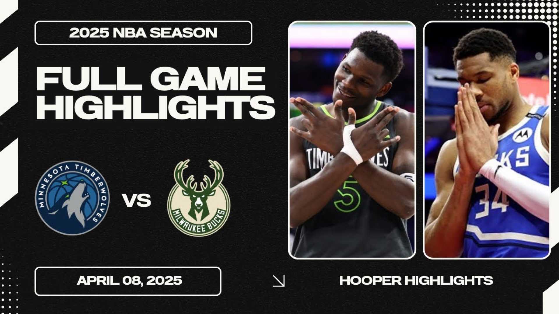 Timberwolves Bucks Game Highlights April 2025